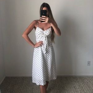 Lush Ploka Dot Midid Dress
